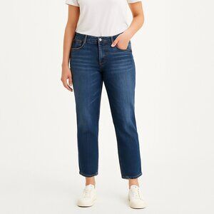 Levi’s Womens 30 Blue Boyfriend Jeans Mid Rise Straight Leg Denim Pants